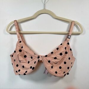 NEW Victorias Secret Bra 36DDD Unlined Demi Black polka dots